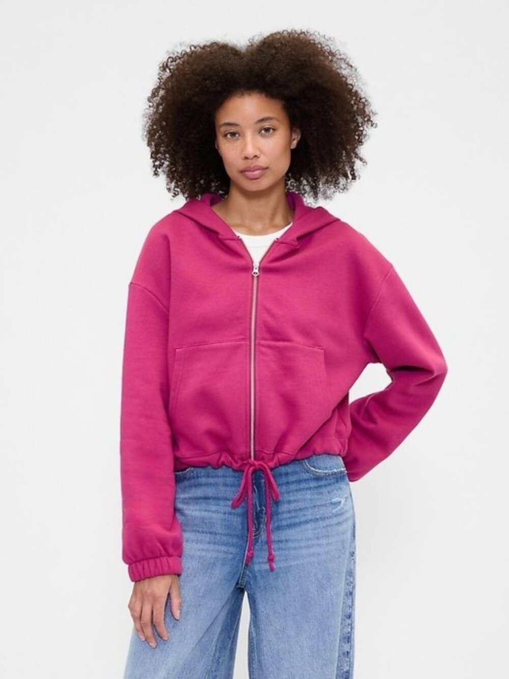 GAP NWT Oversized Bubble Zip Hoodie S